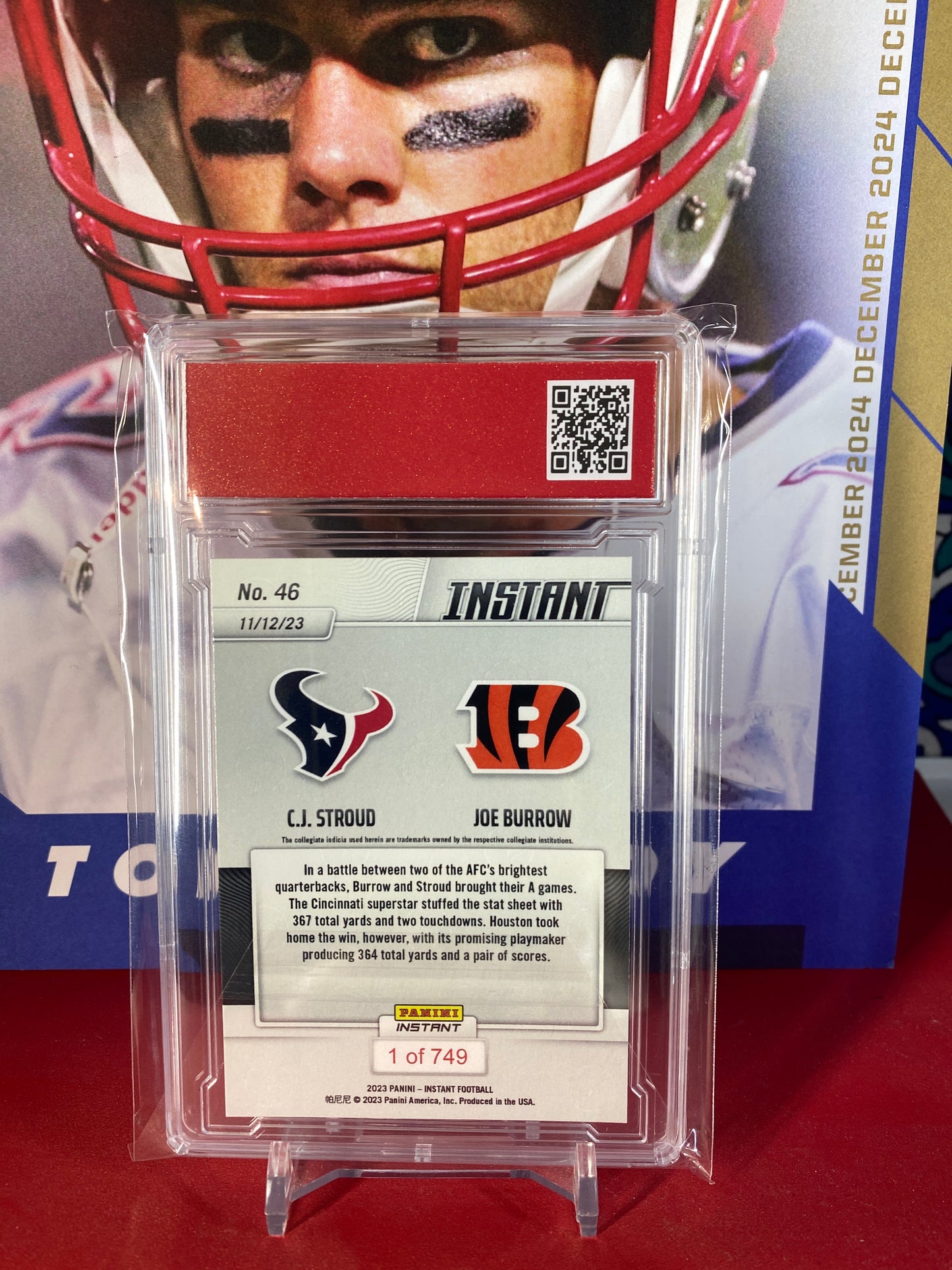 2023 Panini Instant NFL #46 Rookie Card C.J. Stroud/Joe Burrow Stoke Budding AFC Rivalry T.C.T. Graded Gem Mint 10