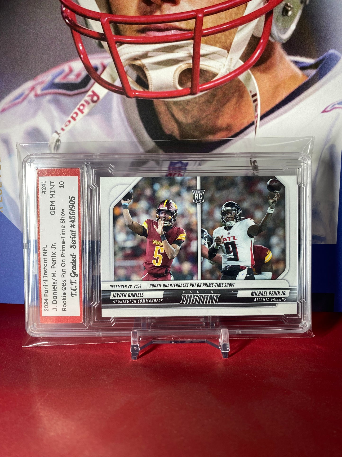 2024 Panini Instant NFL #241 Jayden Daniels/Michael Penix Jr. Rookie QBs Put On Prime Time Show