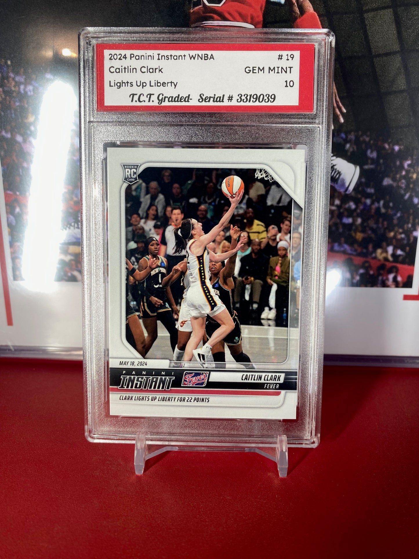 2024 Panini Instant #19 Caitlin Clark Rookie Card T.C.T. Graded GEM MINT 10