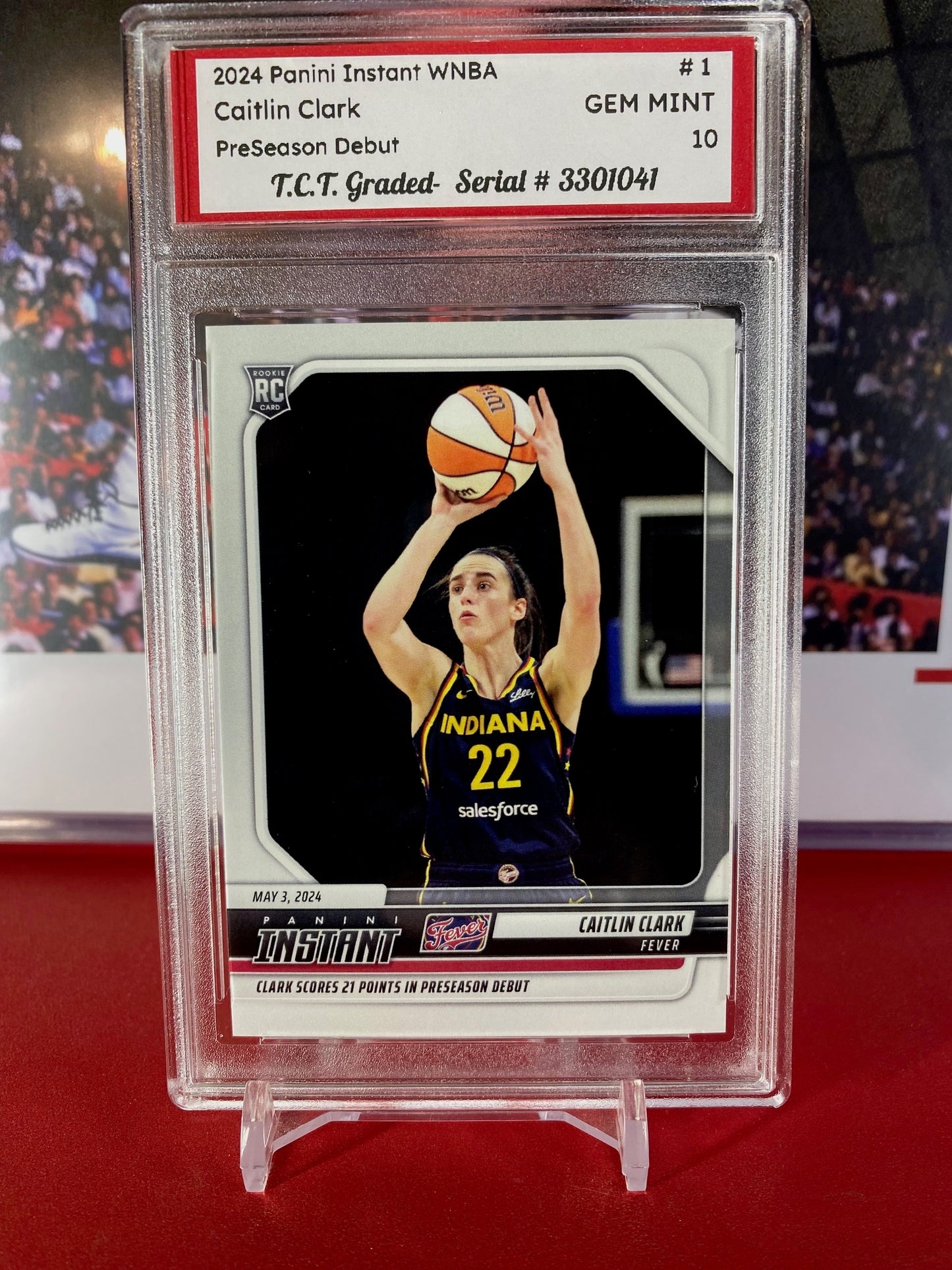 2024 Panini Instant #1 Caitlin Clark Rookie Card PreSeason Debut TCT GEM MINT 10