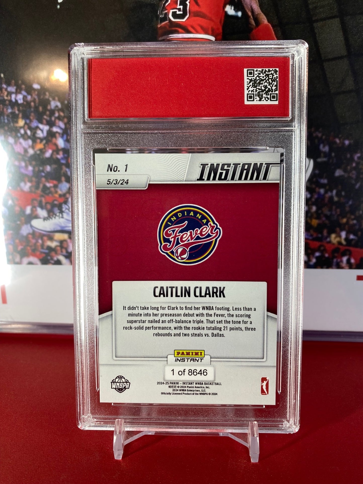 2024 Panini Instant #1 Caitlin Clark Rookie Card PreSeason Debut TCT GEM MINT 10