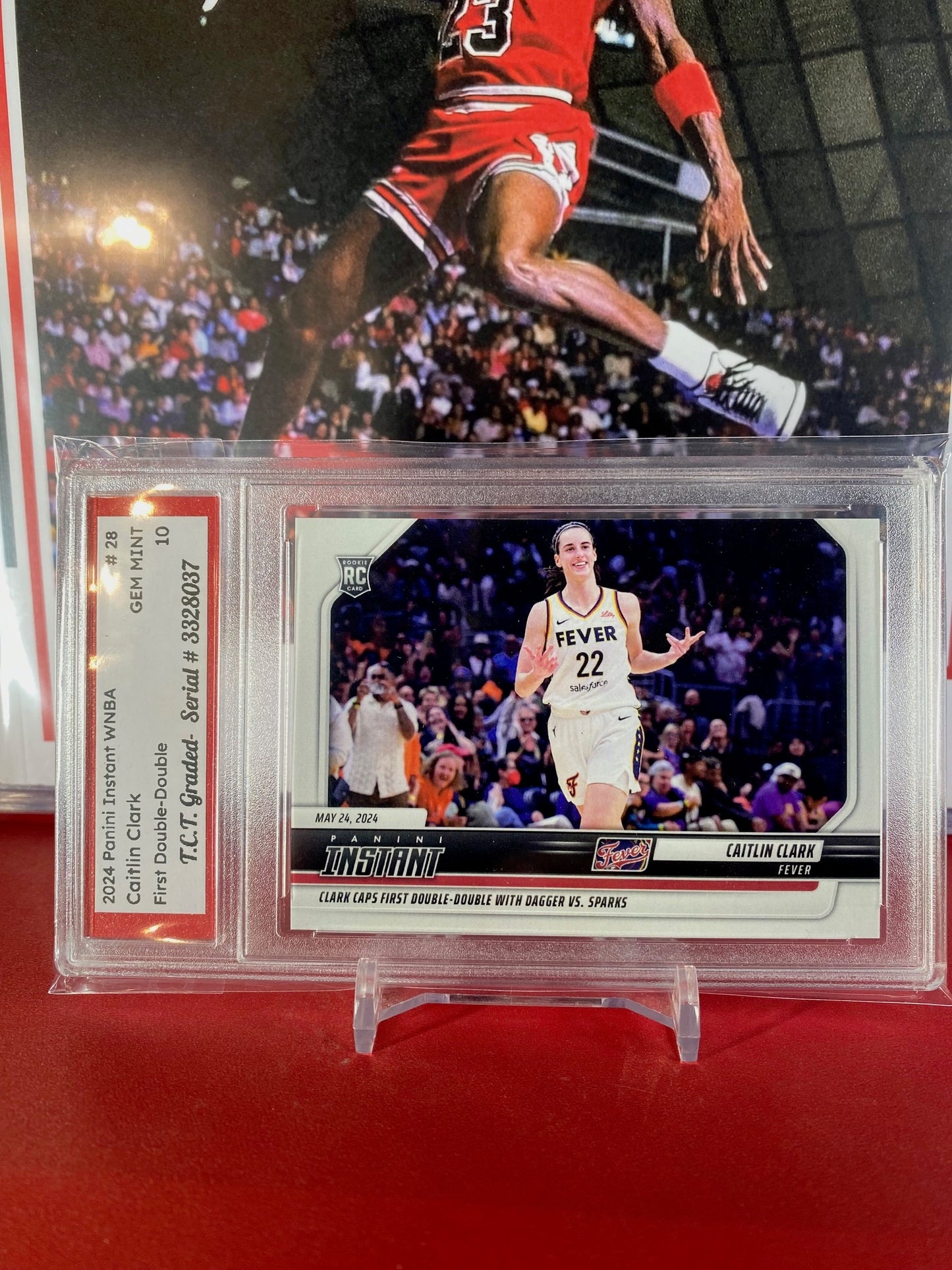 2024 Panini Instant #28 Caitlin Clark Rookie Card First Double-Double T.C.T. Graded GEM MINT 10