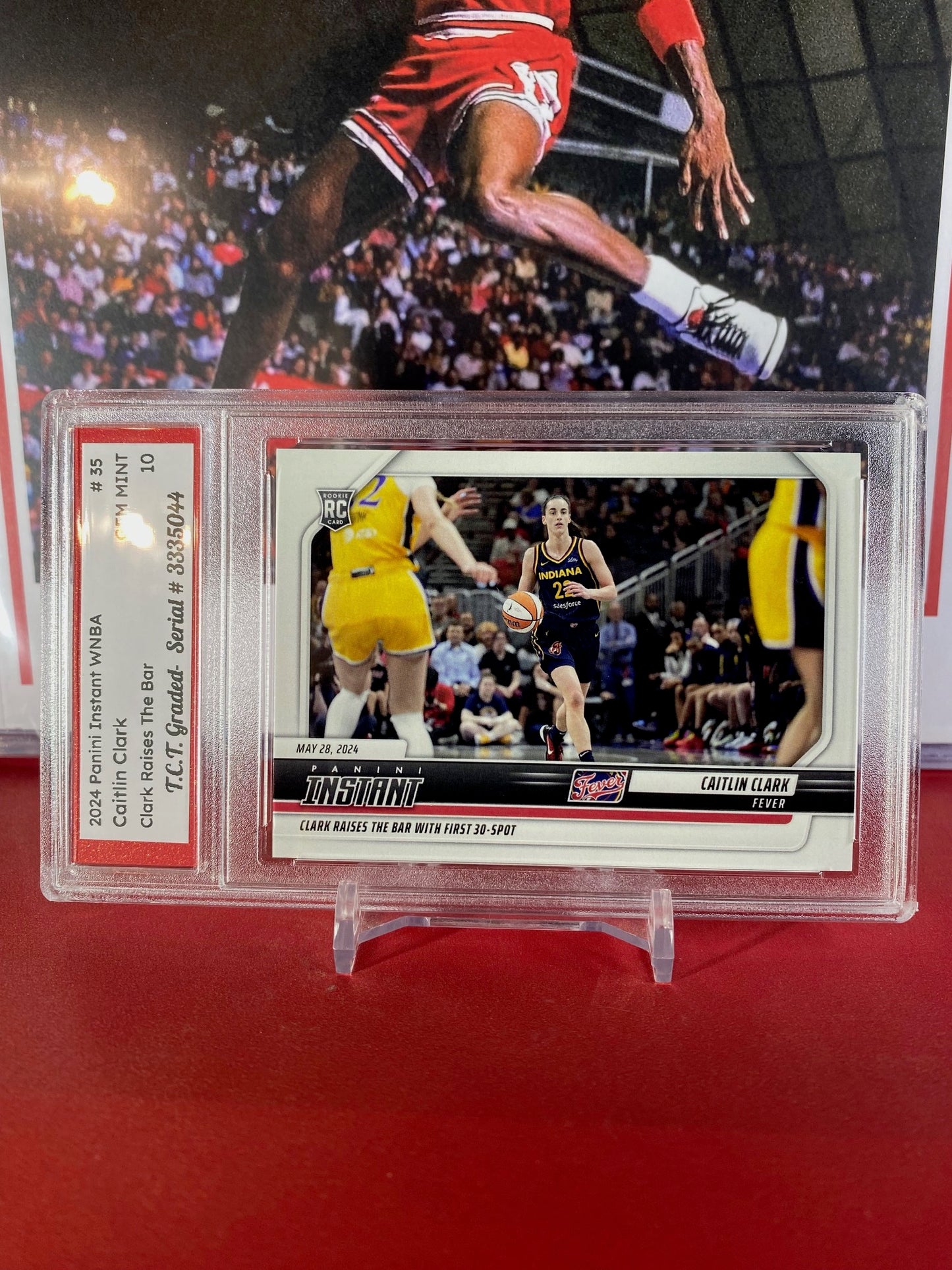 2024 Panini Instant #35 Caitlin Clark Rookie Card “raises the Bar” T.C.T. Graded Gem Mint 10