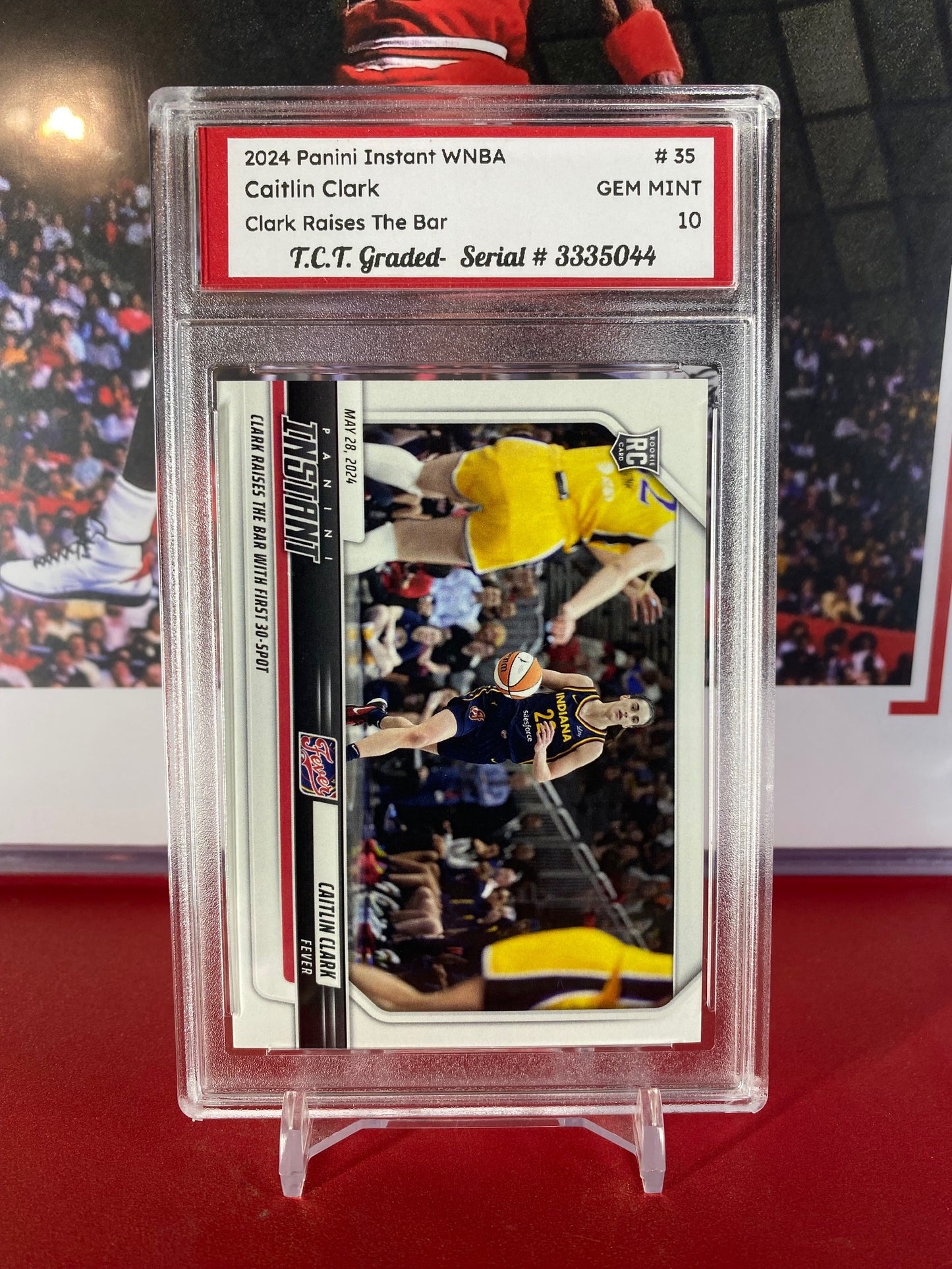 2024 Panini Instant #35 Caitlin Clark Rookie Card “raises the Bar” T.C.T. Graded Gem Mint 10