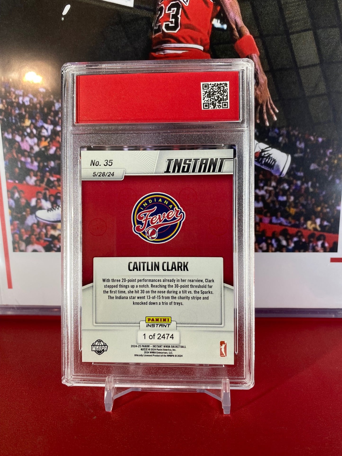 2024 Panini Instant #35 Caitlin Clark Rookie Card “raises the Bar” T.C.T. Graded Gem Mint 10