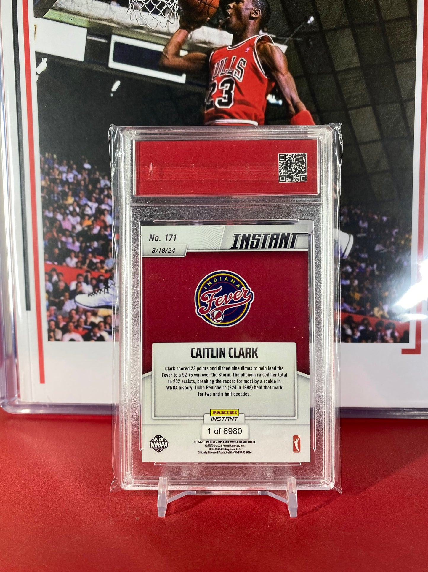 2024 Panini Instant #171 Caitlin Clark Rookie Card WNBA Rookie Assists Record T.C.T. Graded Gem Mint 10