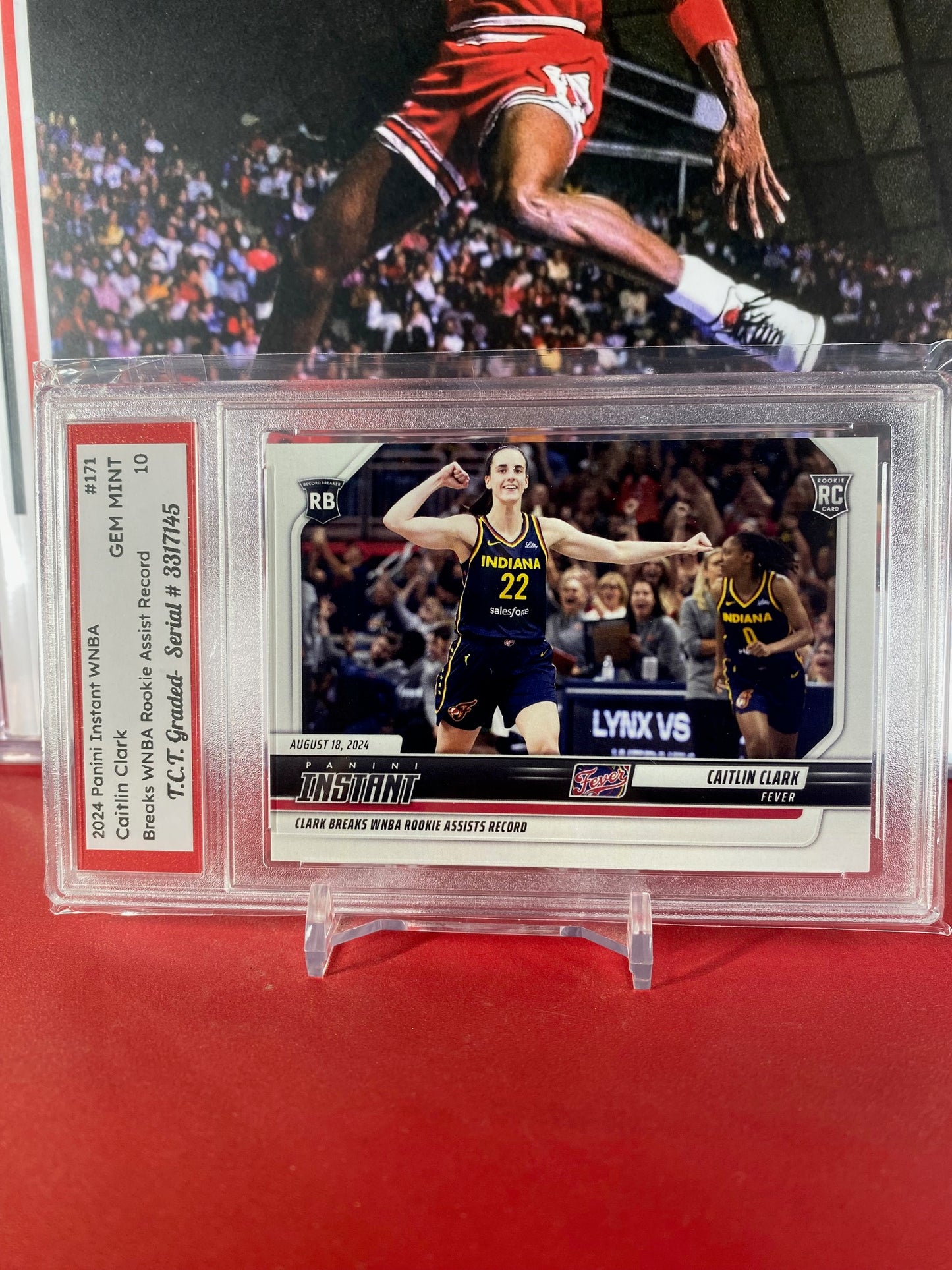 2024 Panini Instant #171 Caitlin Clark Rookie Card WNBA Rookie Assists Record T.C.T. Graded Gem Mint 10