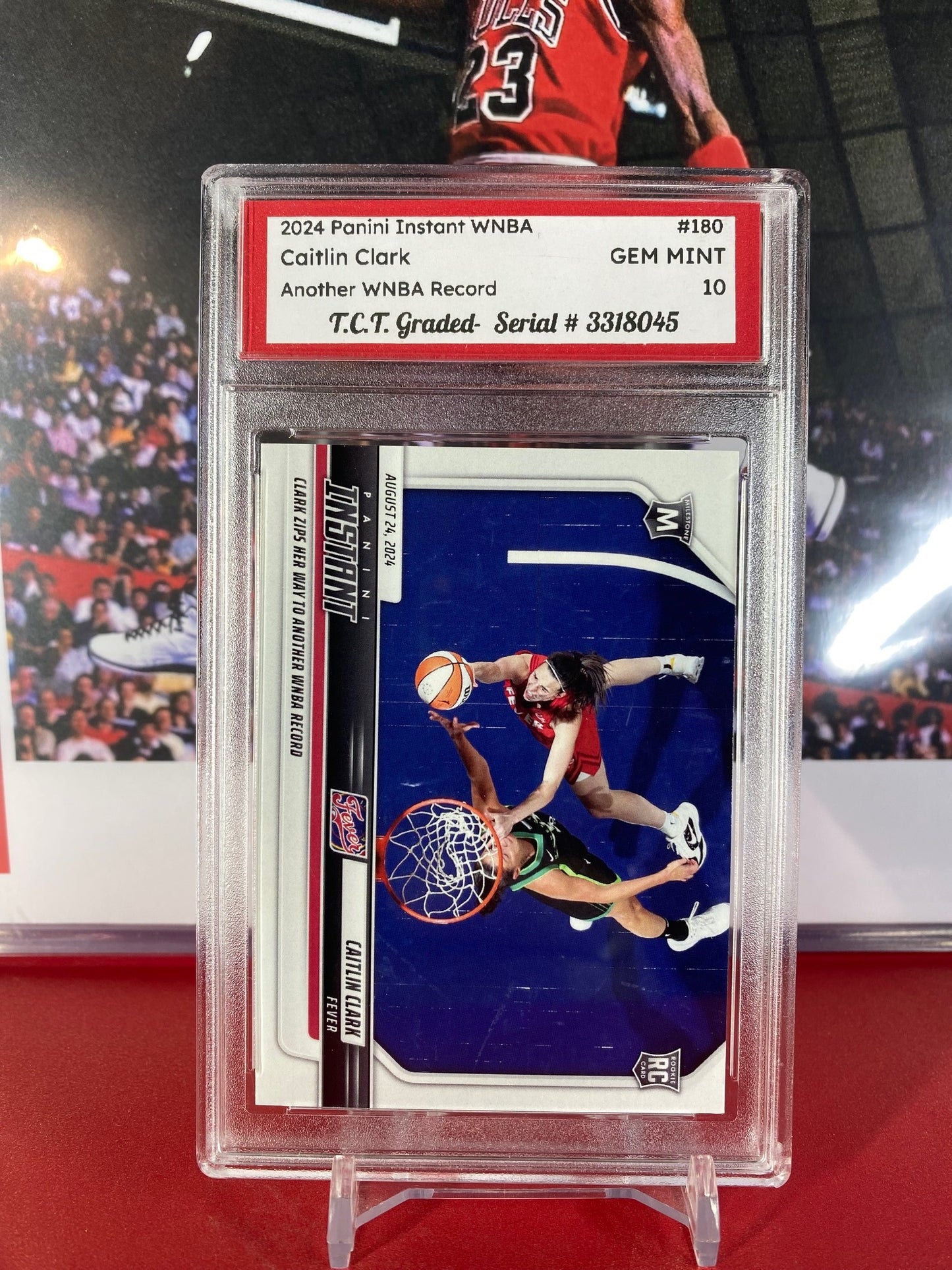 2024 Panini Instant WNBA #180 Caitlin Clark Rookie Card Another WNBA Record T.C.T. Graded Gem Mint 10