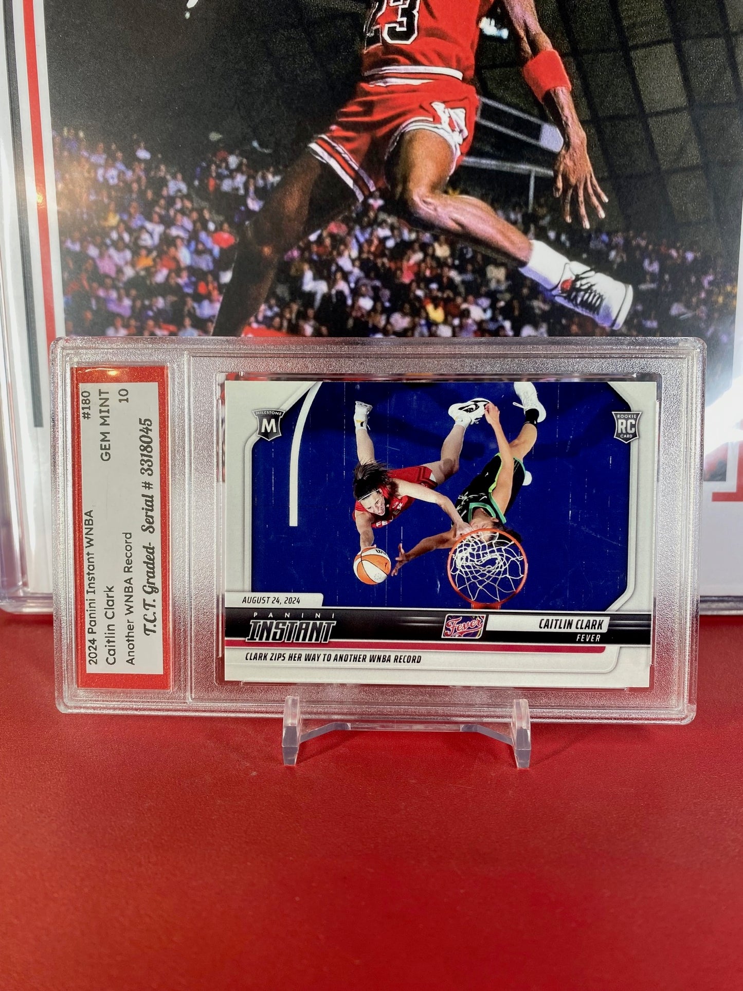 2024 Panini Instant WNBA #180 Caitlin Clark Rookie Card Another WNBA Record T.C.T. Graded Gem Mint 10