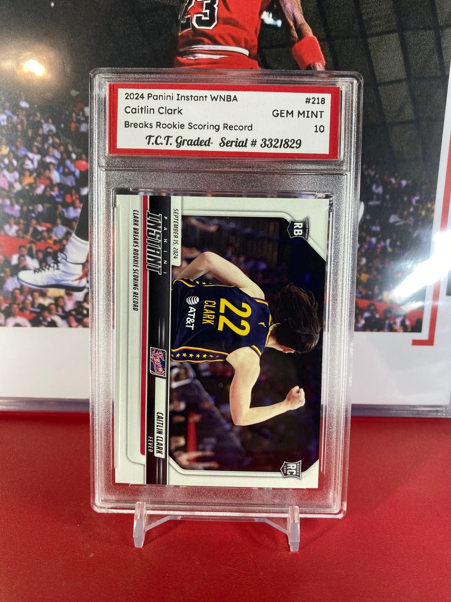 2024 Panini Instant WNBA #218 Caitlin Clark Rookie Card Breaks Rookie Scoring Record T.C.T. Graded Gem Mint 10