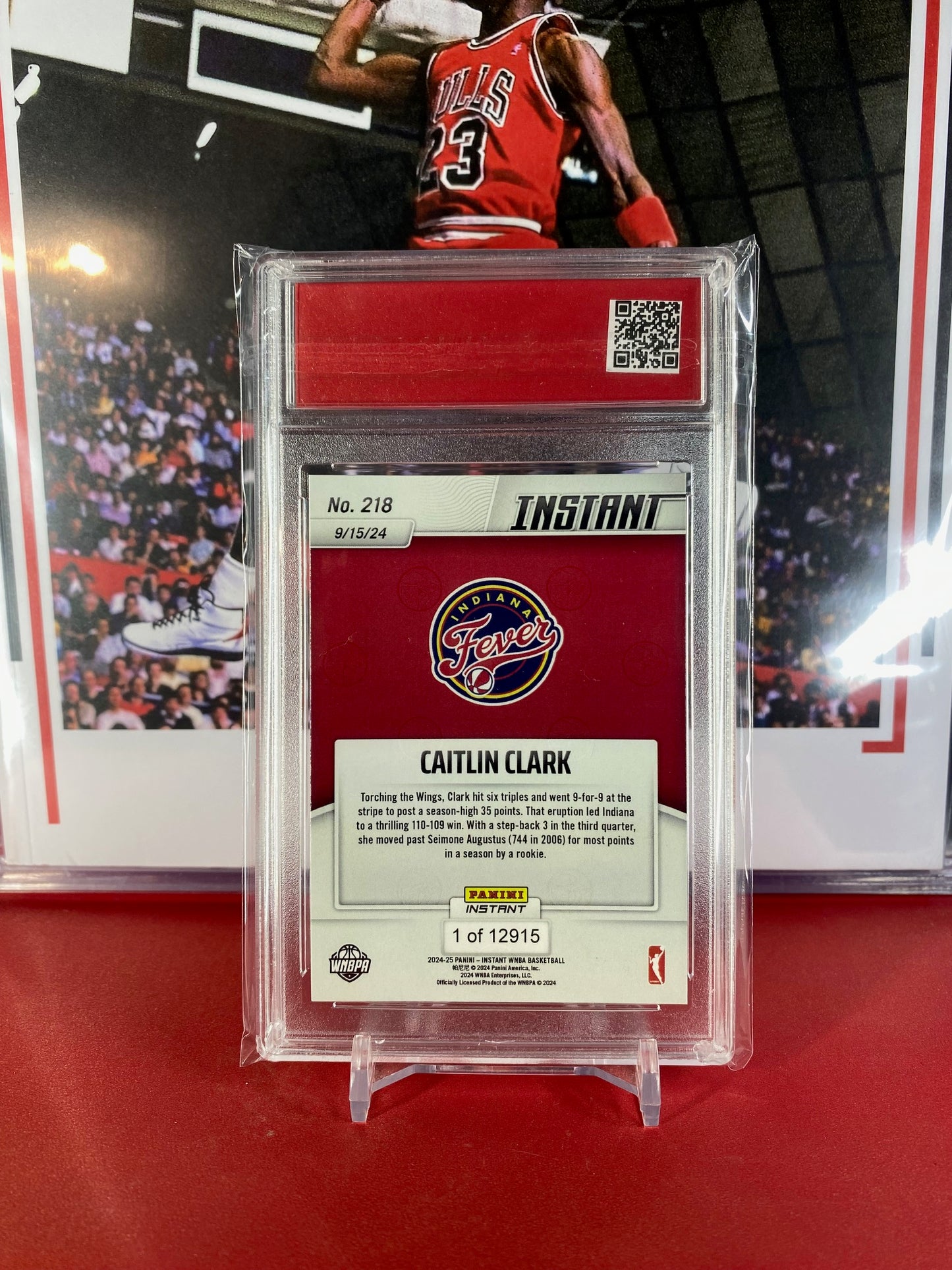 2024 Panini Instant WNBA #218 Caitlin Clark Rookie Card Breaks Rookie Scoring Record T.C.T. Graded Gem Mint 10