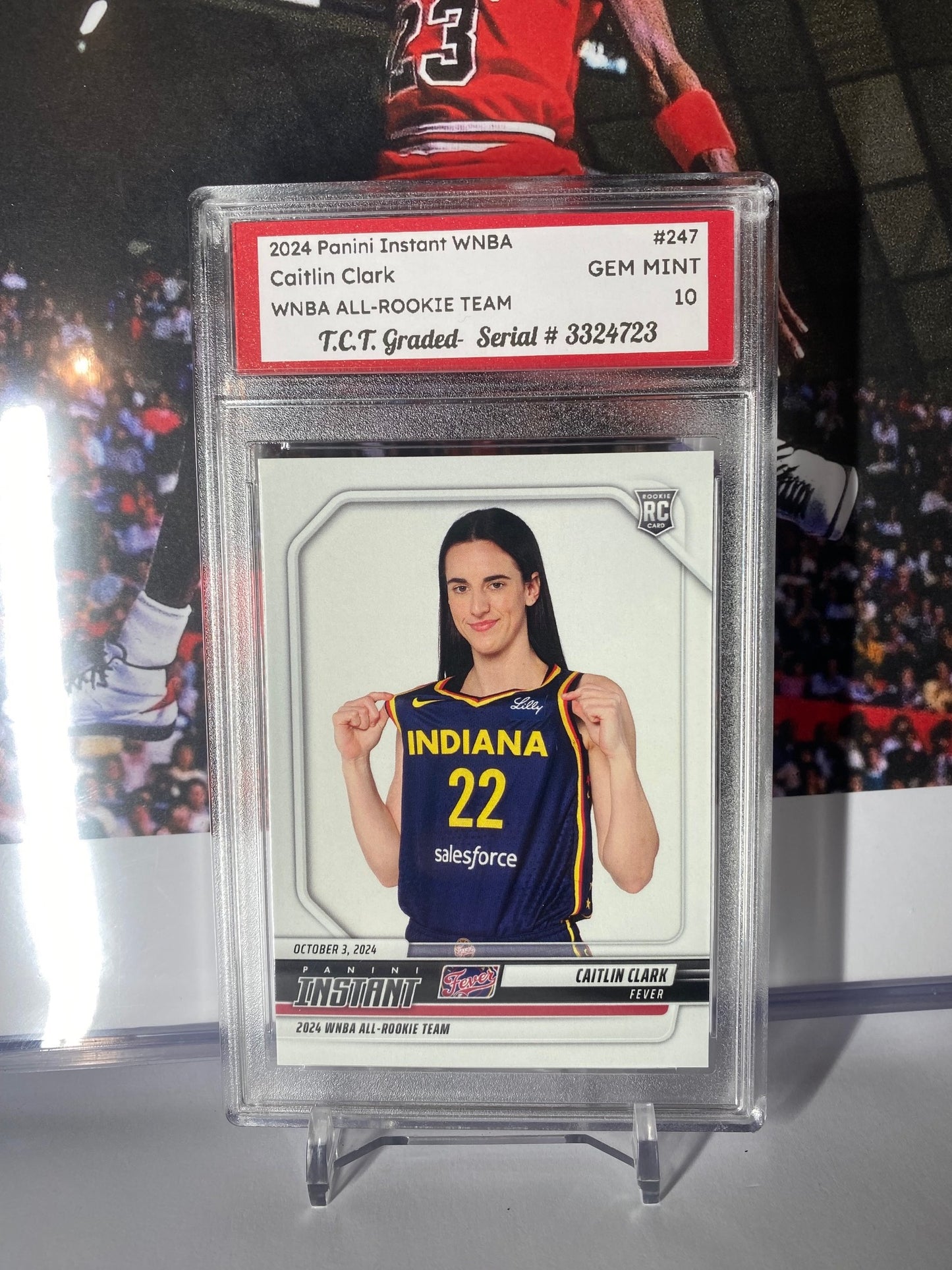 2024 Panini Instant WNBA #247 Caitlin Clark WNBA ALL-ROOKIE TEAM T.C.T. Graded Gem Mint 10