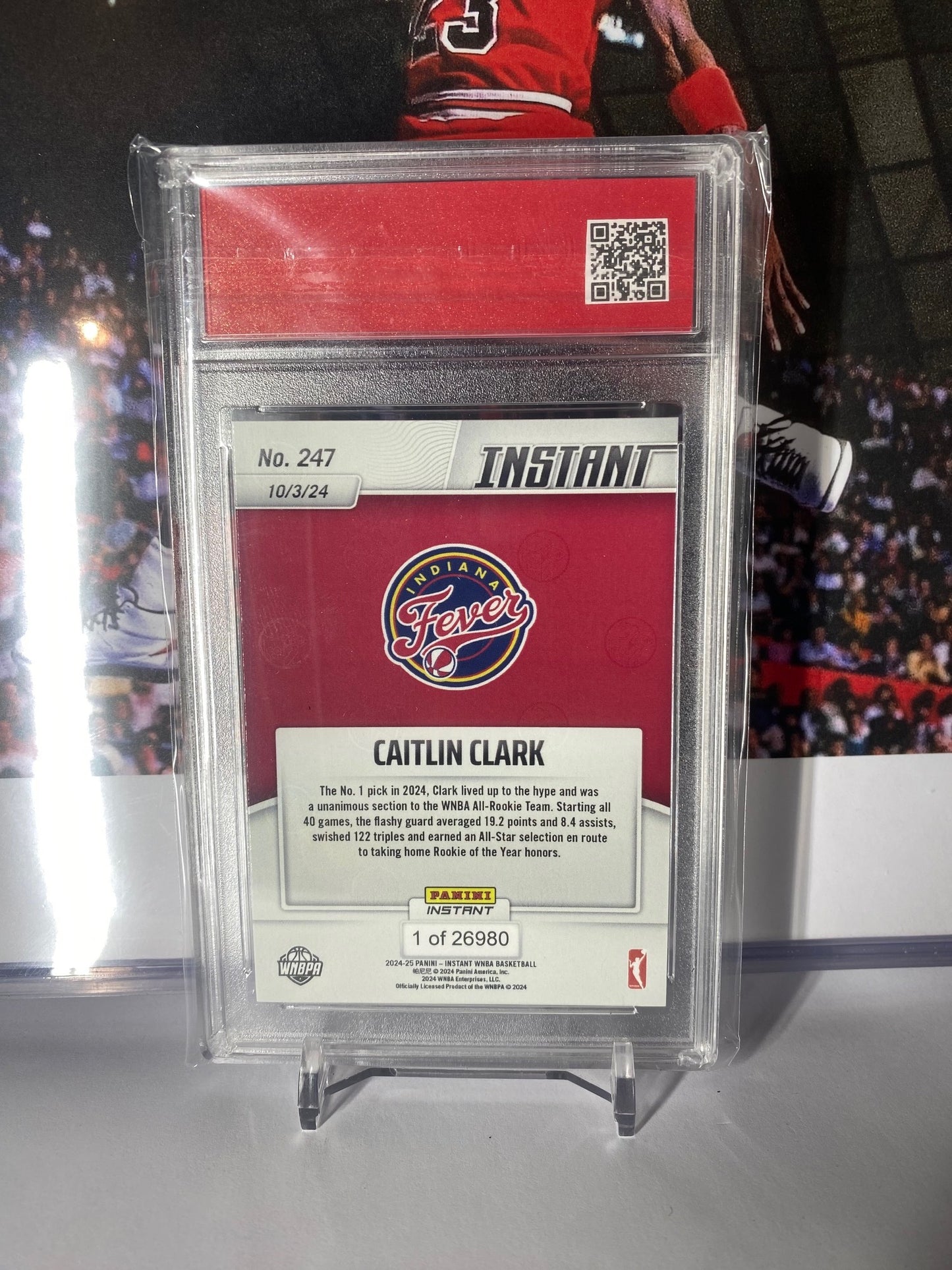 2024 Panini Instant WNBA #247 Caitlin Clark WNBA ALL-ROOKIE TEAM T.C.T. Graded Gem Mint 10