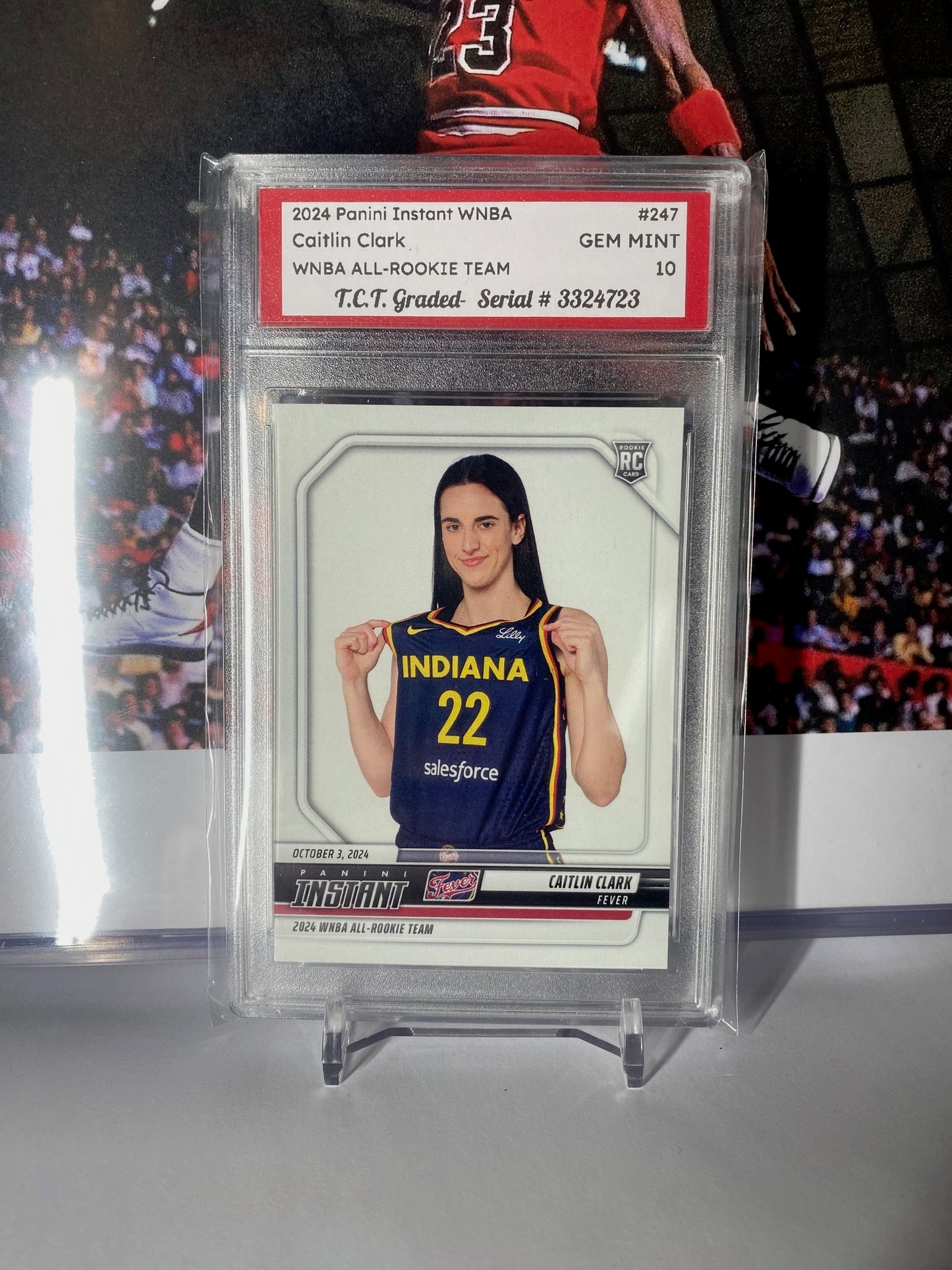 2024 Panini Instant WNBA #247 Caitlin Clark WNBA ALL-ROOKIE TEAM T.C.T. Graded Gem Mint 10