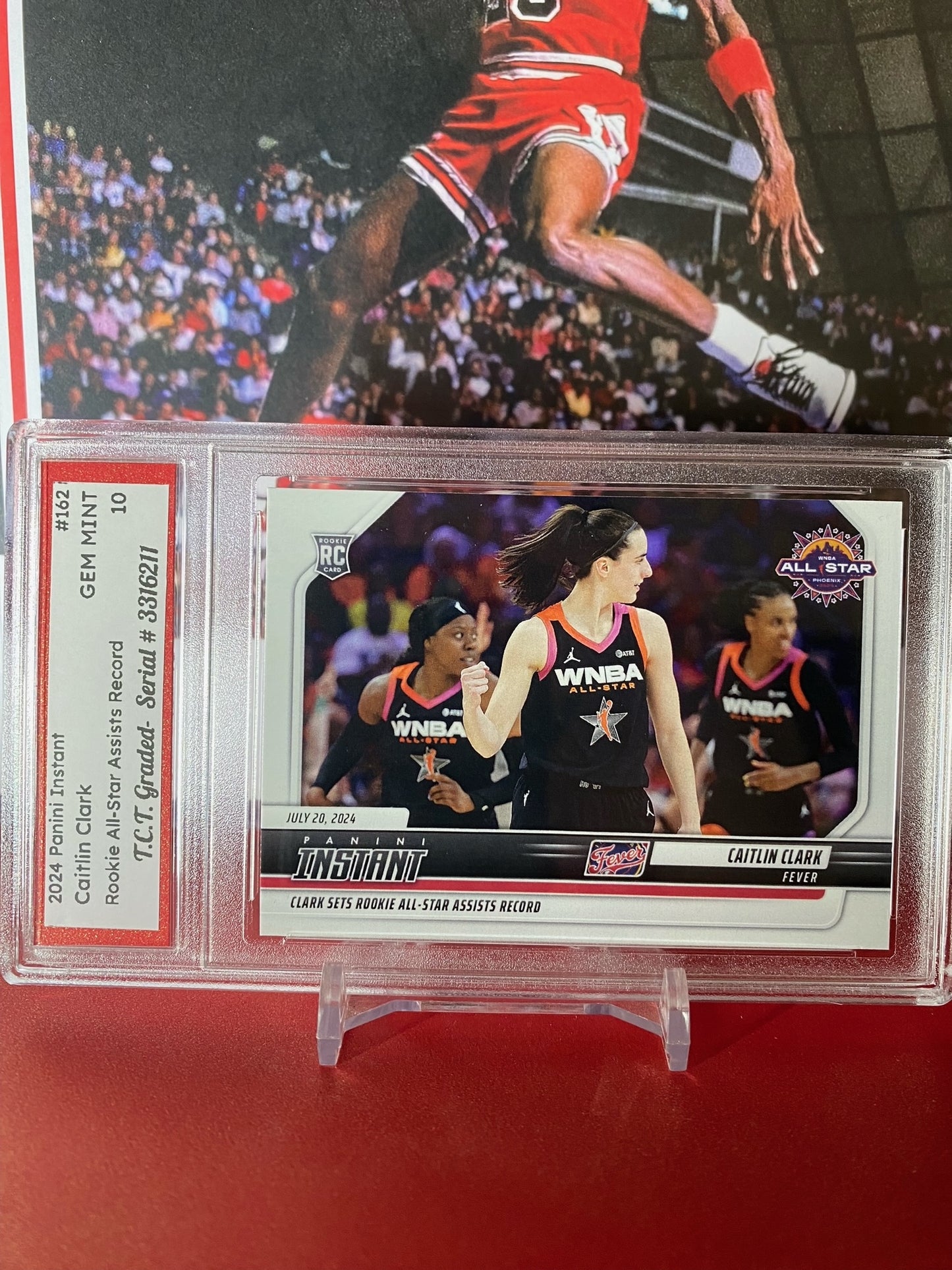 2024 Panini Instant #162 Caitlin Clark Rookie Card Sets Rookie All-Star Assists Record T.C.T. Graded Gem Mint 10