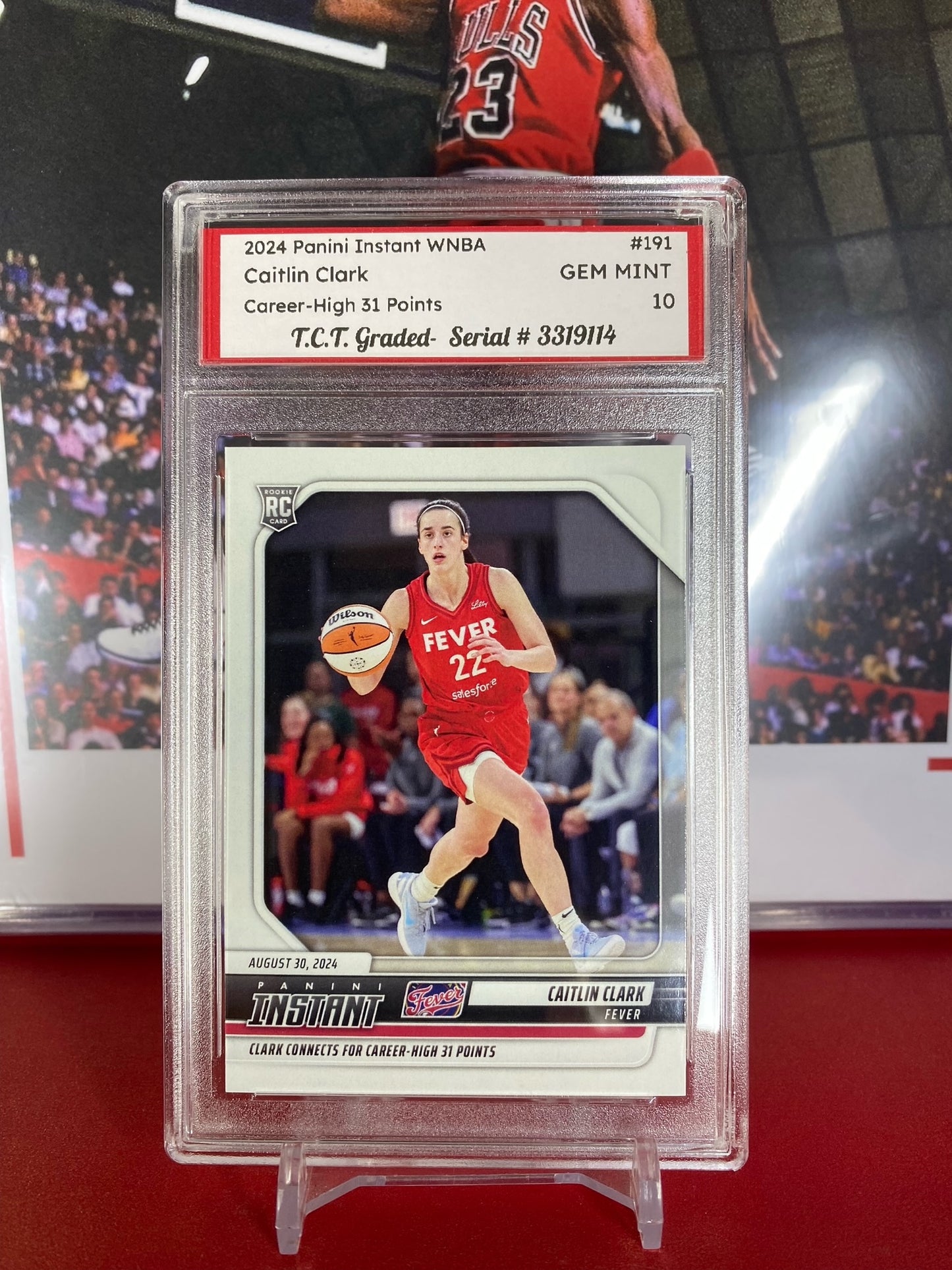 2024 Panini Instant #191 Caitlin Clark Rookie Card Career-High 31 Points T.C.T. Graded Gem Mint 10