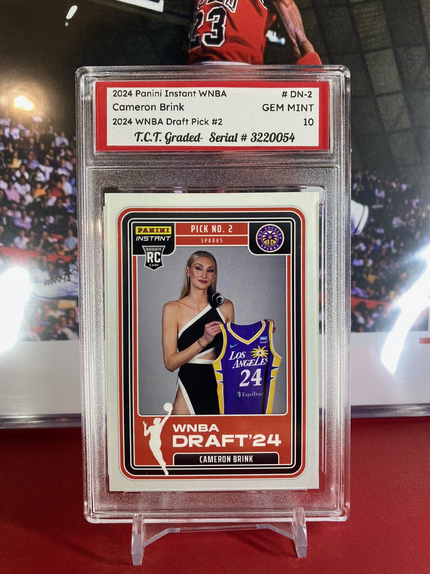 2024 Panini Instant WNBA #DN-2 Cameron Brink Draft Night T.C.T. Graded Gem Mint 10