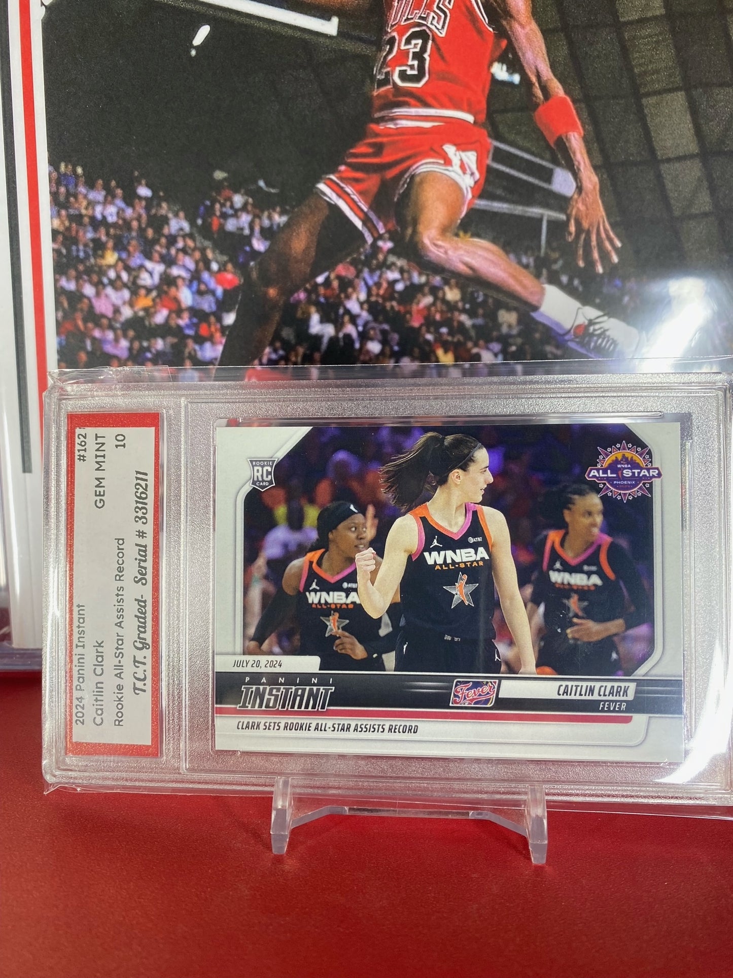 2024 Panini Instant #162 Caitlin Clark Rookie Card Sets Rookie All-Star Assists Record T.C.T. Graded Gem Mint 10