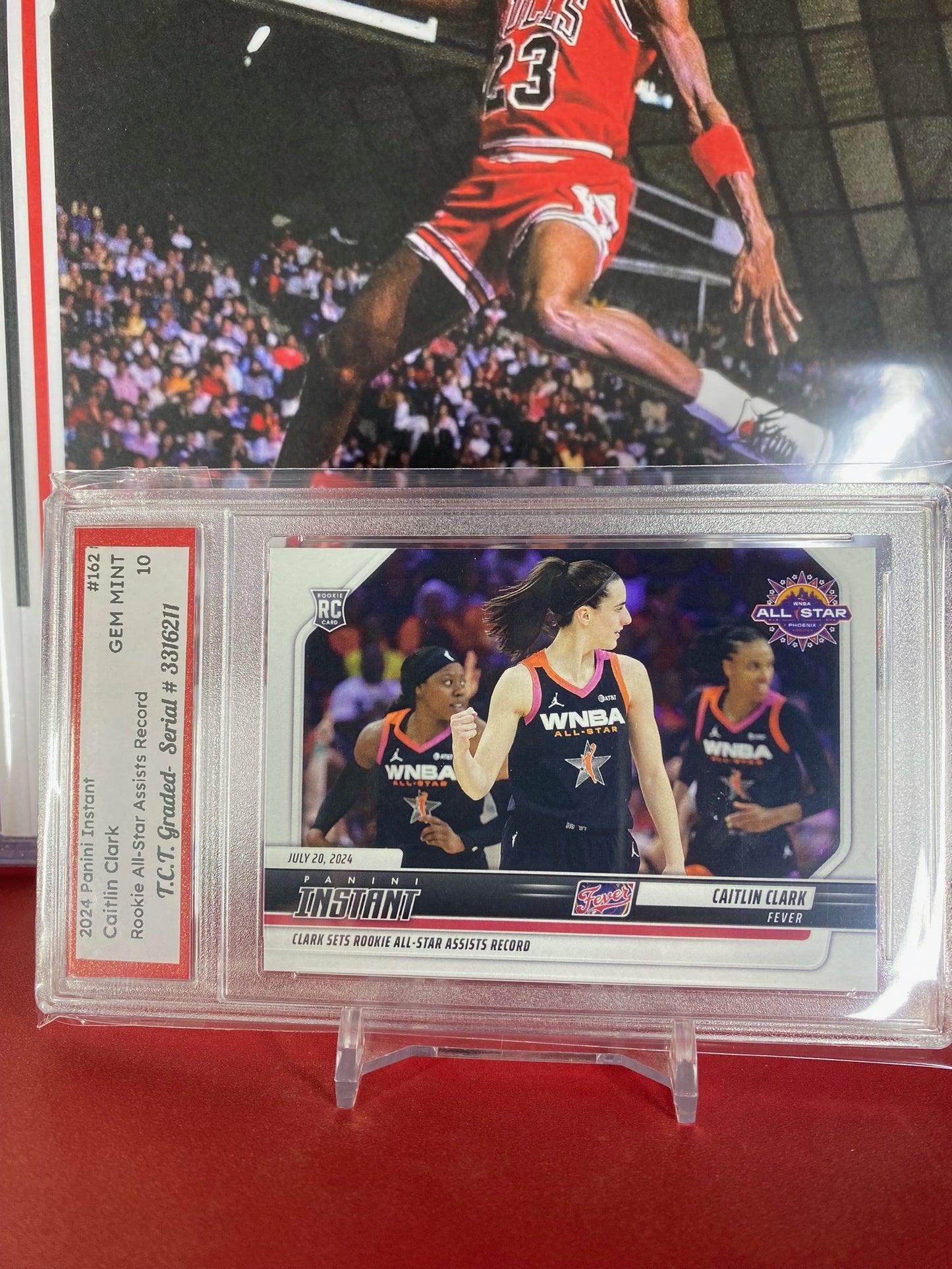 2024 Panini Instant #162 Caitlin Clark Rookie Card Sets Rookie All-Star Assists Record T.C.T. Graded Gem Mint 10