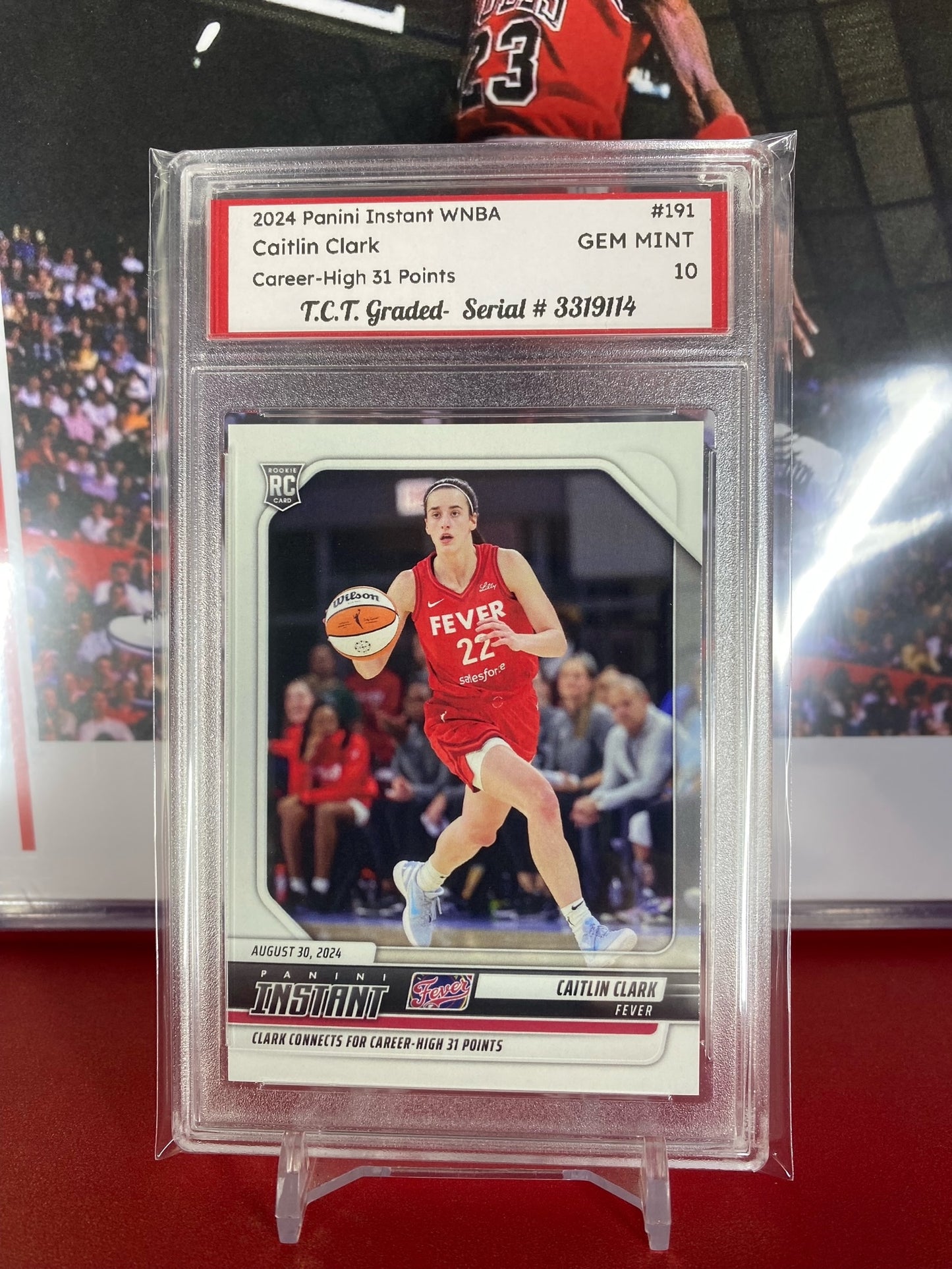 2024 Panini Instant #191 Caitlin Clark Rookie Card Career-High 31 Points T.C.T. Graded Gem Mint 10