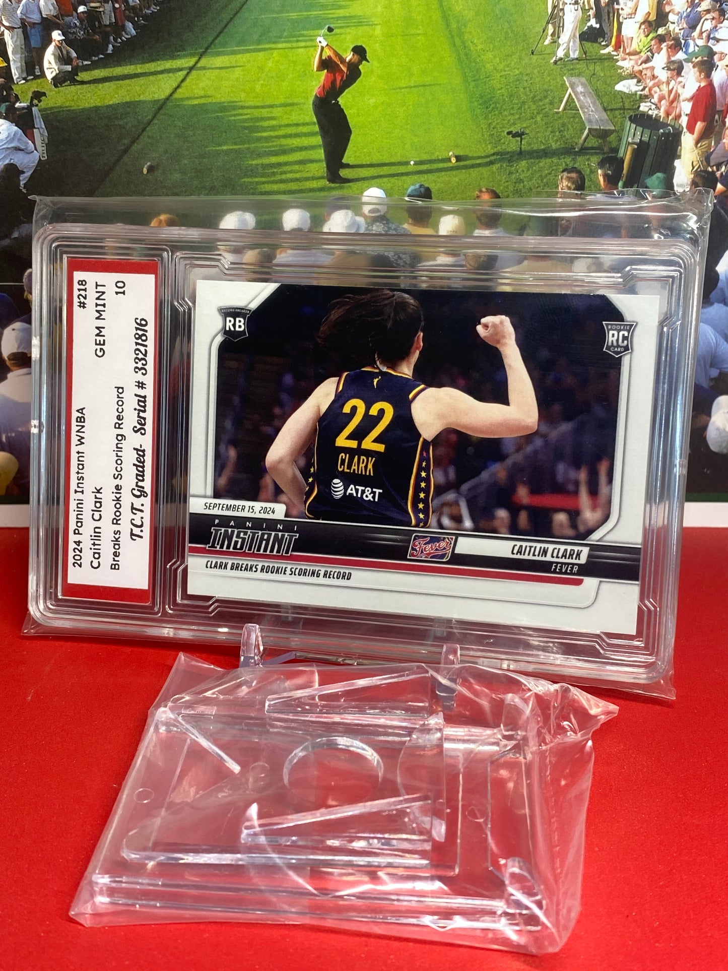 2024 Panini Instant WNBA #218 Caitlin Clark Rookie Card Breaks Rookie Scoring Record T.C.T. Graded Gem Mint 10