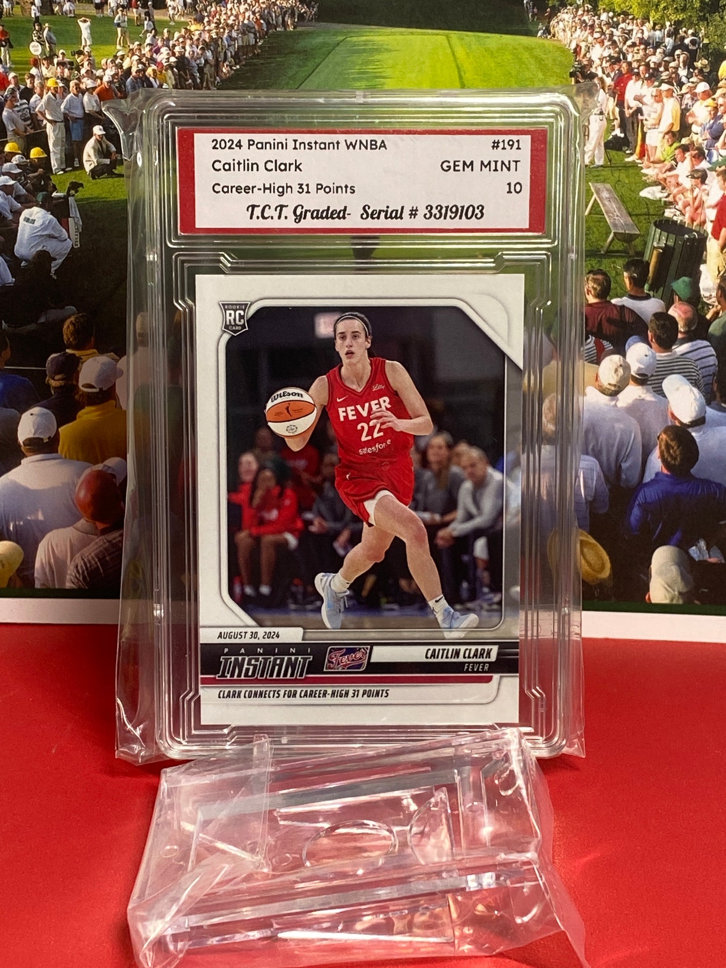 2024 Panini Instant WNBA #191 Caitlin Clark Rookie Card Career-High 31 Points T.C.T. Graded Gem Mint 10