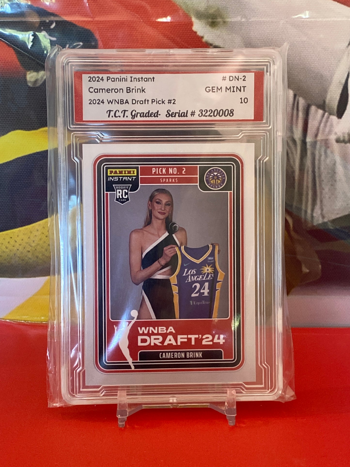 2024 Panini Instant WNBA  #DN-2 Cameron Brink Draft Night T.C.T. Graded Gem Mint 10