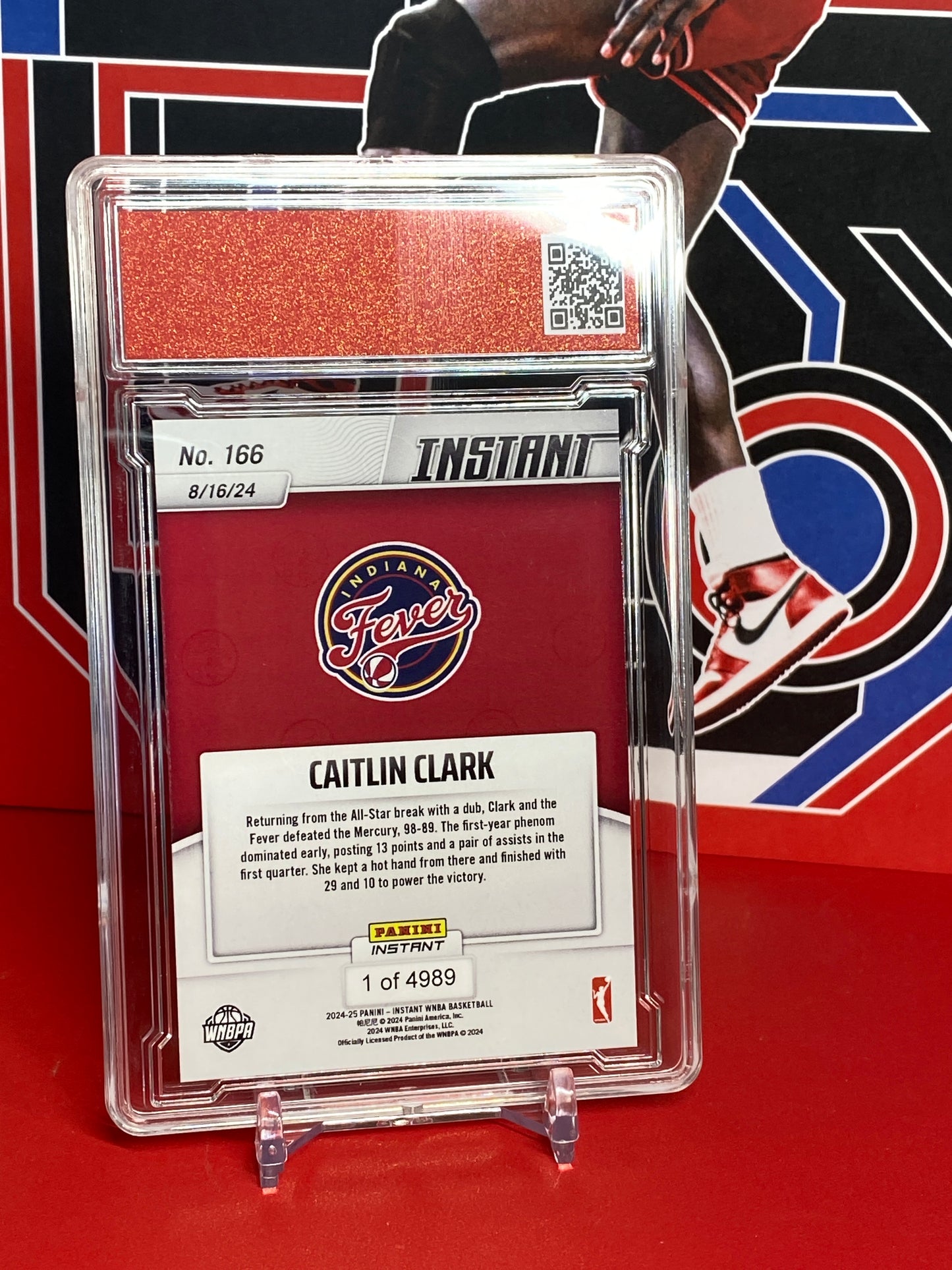 2024 Panini Instant #166 Caitlin Clark Rookie Card T.C.T. Graded Gem Mint 10