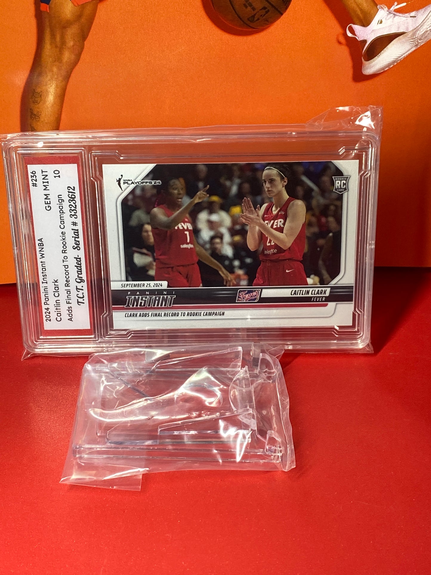 2024 Panini Instant WNBA #236 Caitlin Clark Rookie Card Adds Final Record T.C.T. Graded Gem Mint 10