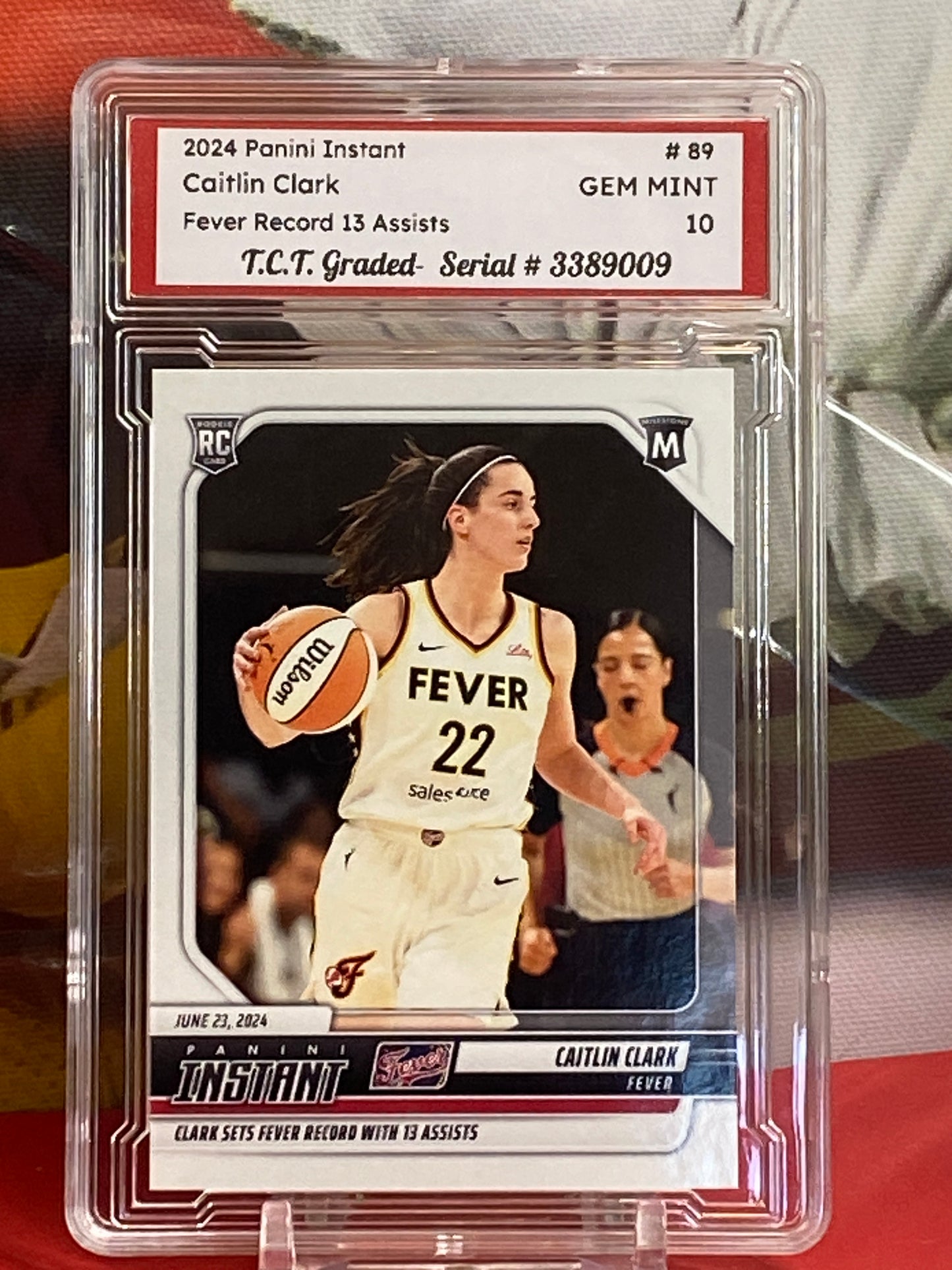 2024 Panini Instant # 89 Caitlin Clark WNBA TCT Graded GEM MINT 10