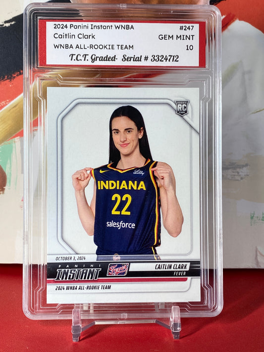 2024 Panini Instant WNBA #247 Caitlin Clark WNBA ALL-ROOKIE TEAM T.C.T. Graded Gem Mint 10