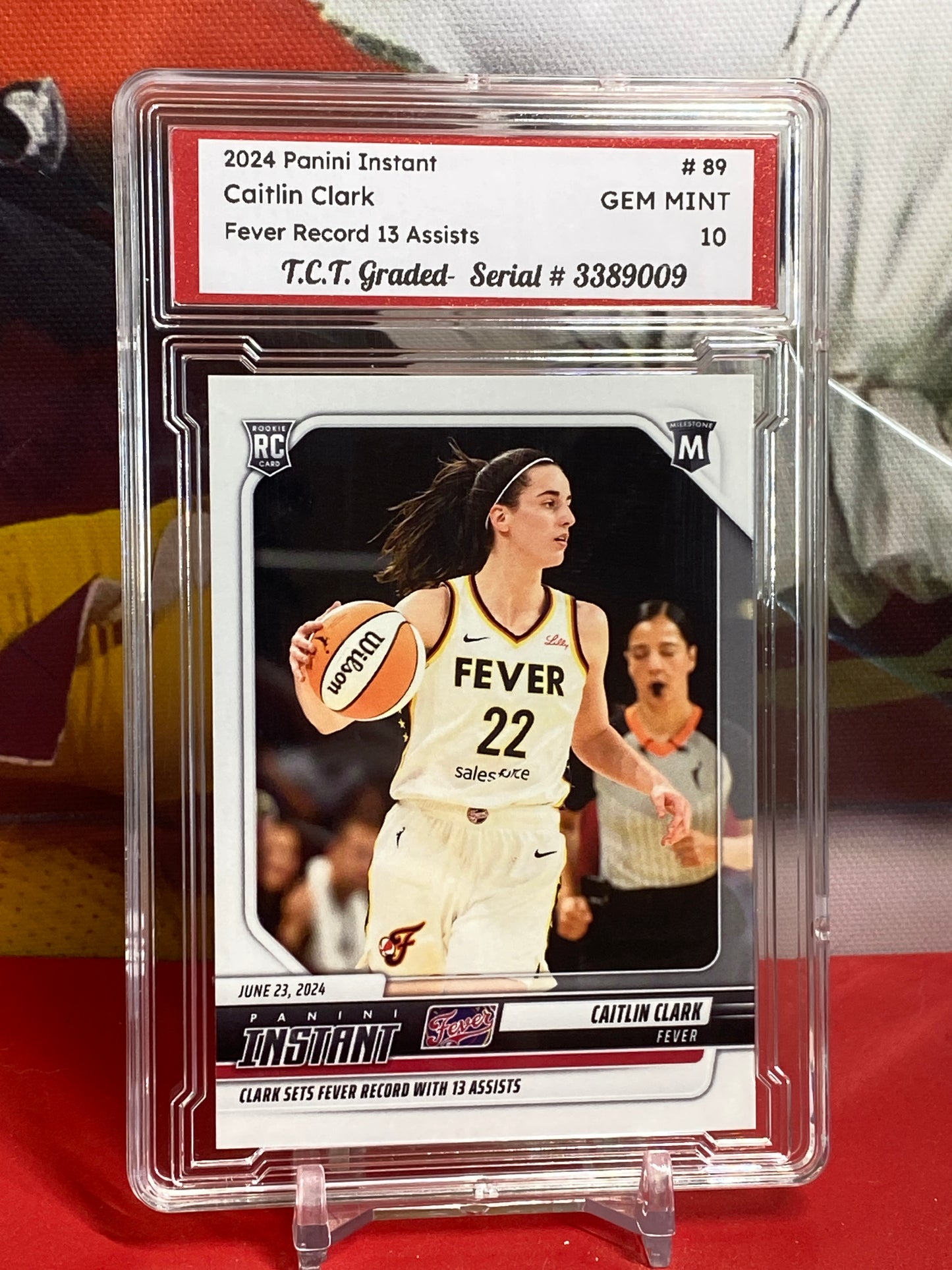 2024 Panini Instant # 89 Caitlin Clark WNBA TCT Graded GEM MINT 10