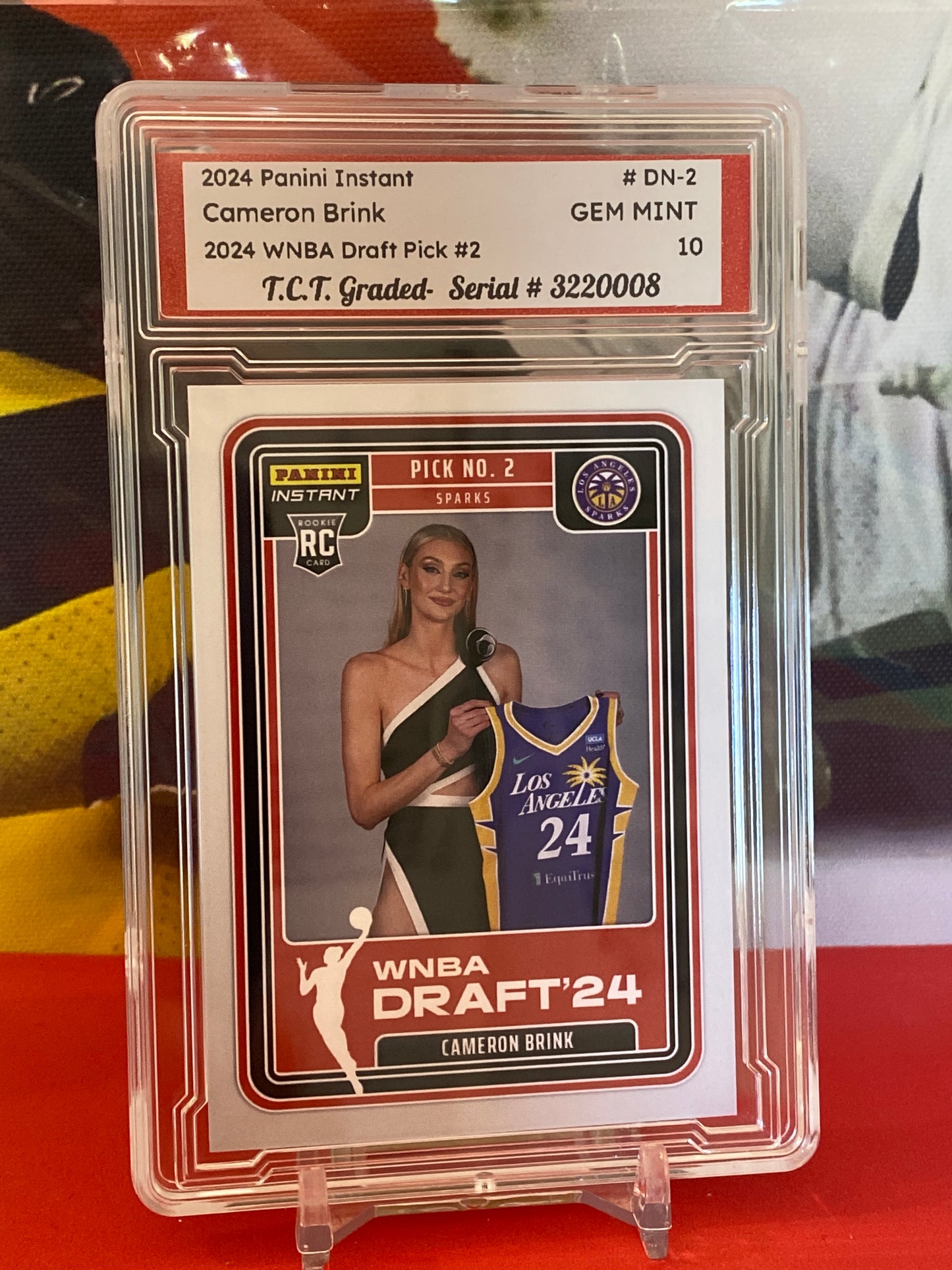 2024 Panini Instant WNBA  #DN-2 Cameron Brink Draft Night T.C.T. Graded Gem Mint 10