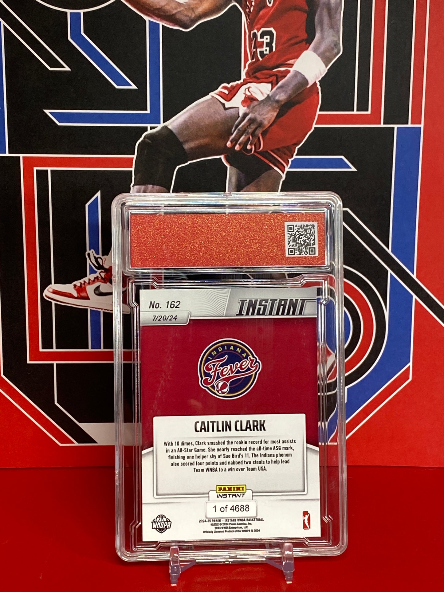 2024 Panini Instant #162 Caitlin Clark Rookie Card T.C.T. Graded Gem Mint 10 “Sets Rookie All-Star Assists Record”