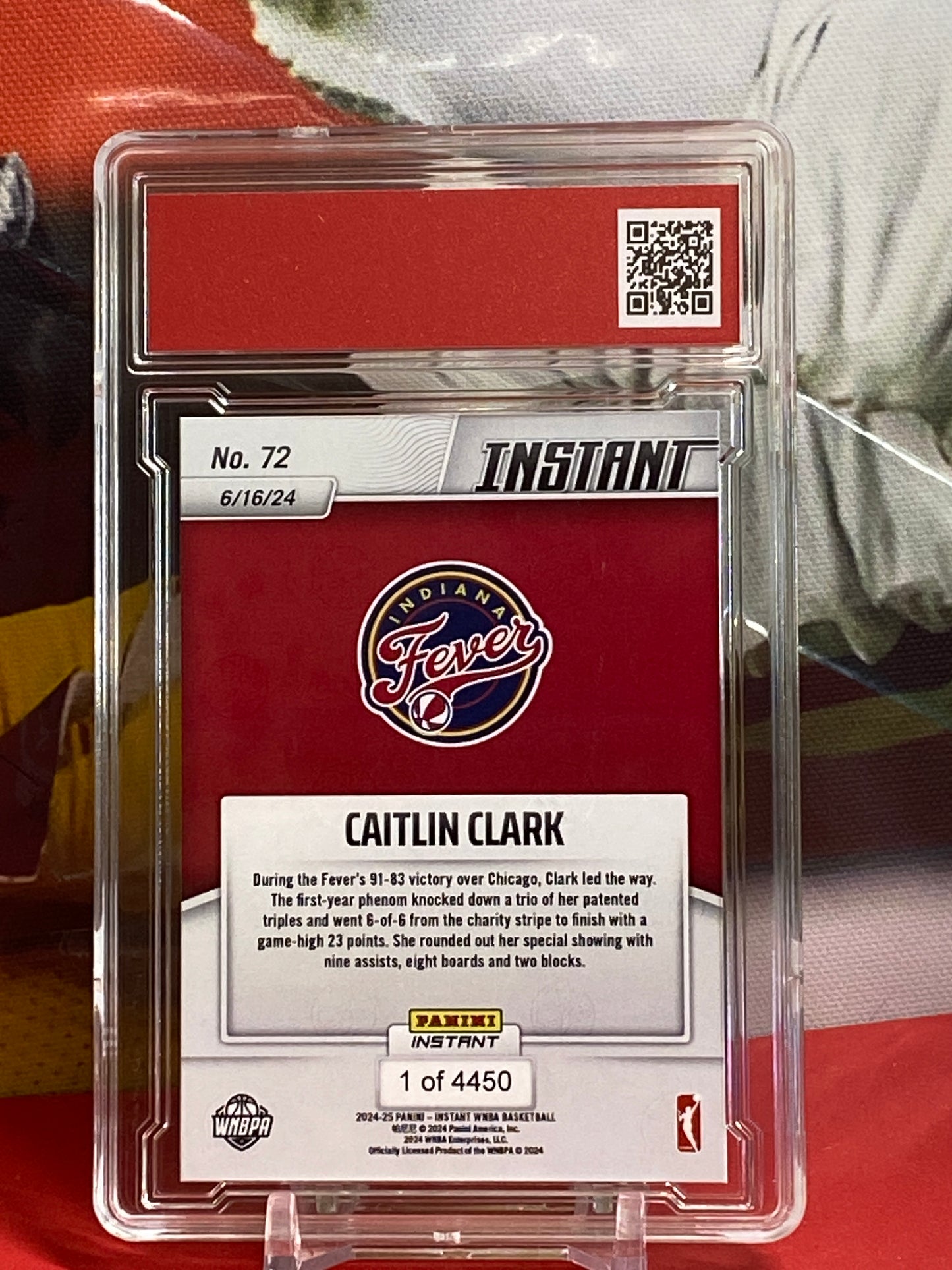 2024 Panini Instant #72 Caitlin Clark Rookie Card T.C.T. Graded GEM MINT 10