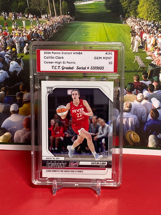 2024 Panini Instant WNBA #191 Caitlin Clark Rookie Card Career-High 31 Points T.C.T. Graded Gem Mint 10