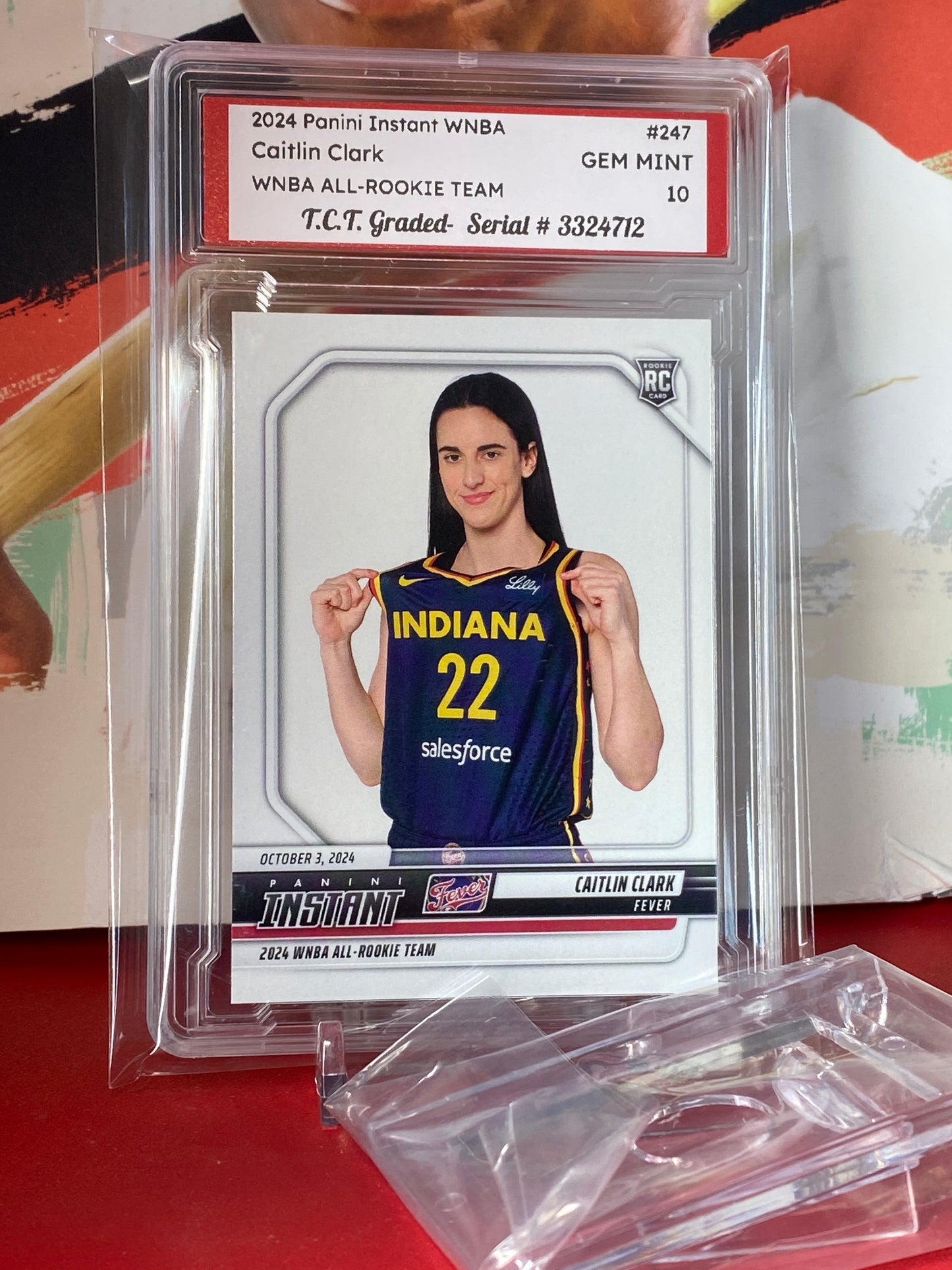 2024 Panini Instant WNBA #247 Caitlin Clark WNBA ALL-ROOKIE TEAM T.C.T. Graded Gem Mint 10