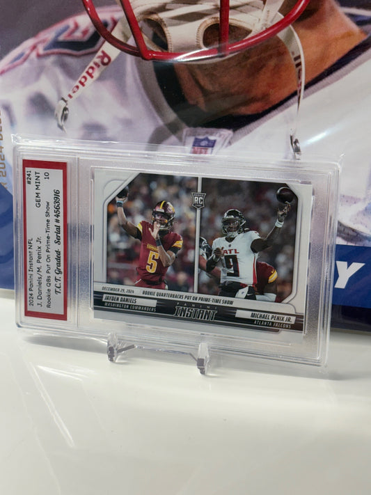 2024 Panini Instant NFL #241 Jayden Daniels/Michael Penix Jr.  Rookie QBs Put On Prime Time Show