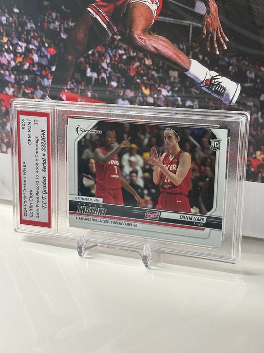 2024 Panini Instant WNBA #236 Caitlin Clark Rookie Card Adds Final Record T.C.T. Graded Gem Mint 10