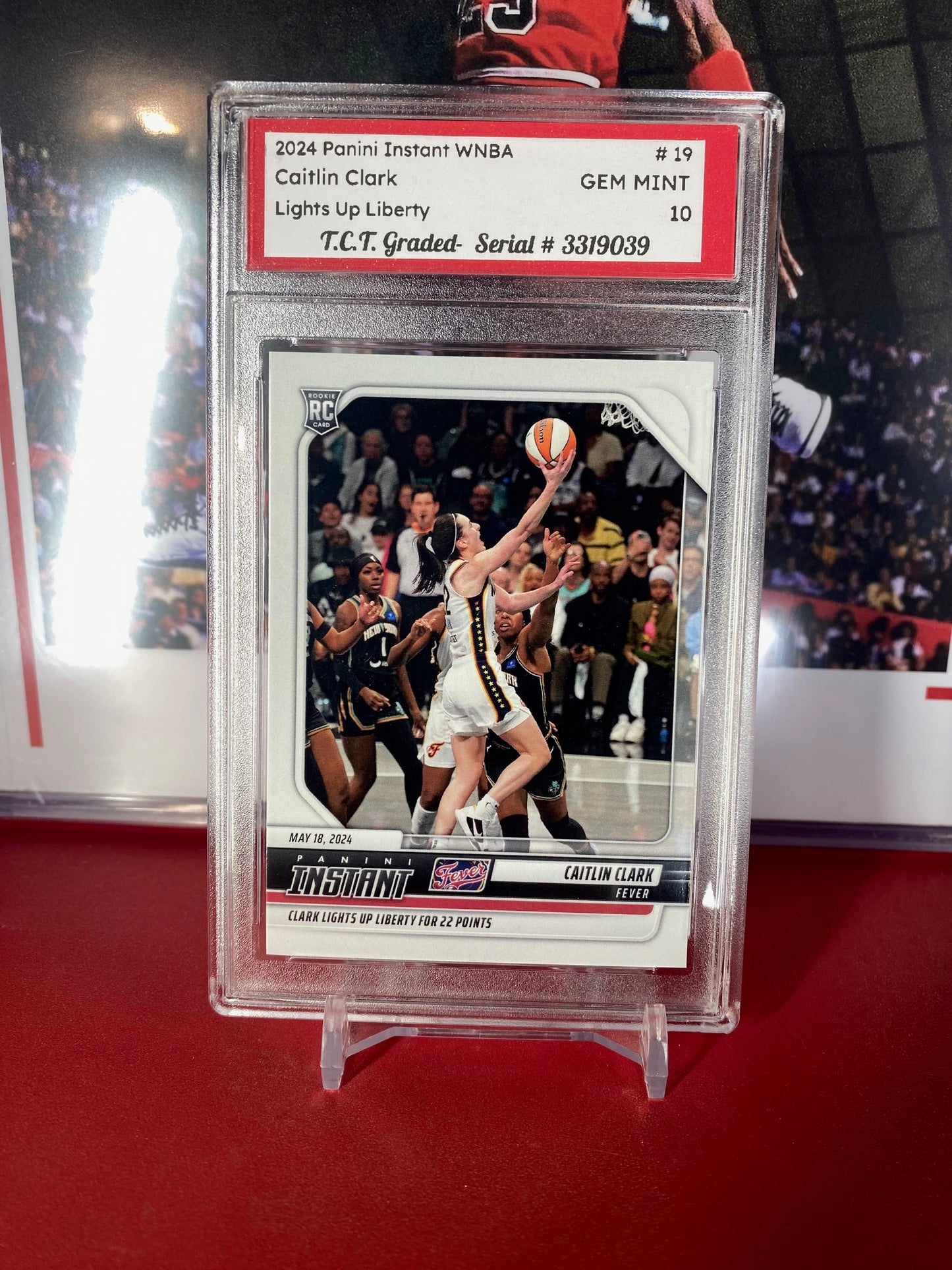 2024 Panini Instant #19 Caitlin Clark Rookie Card T.C.T. Graded GEM MINT 10