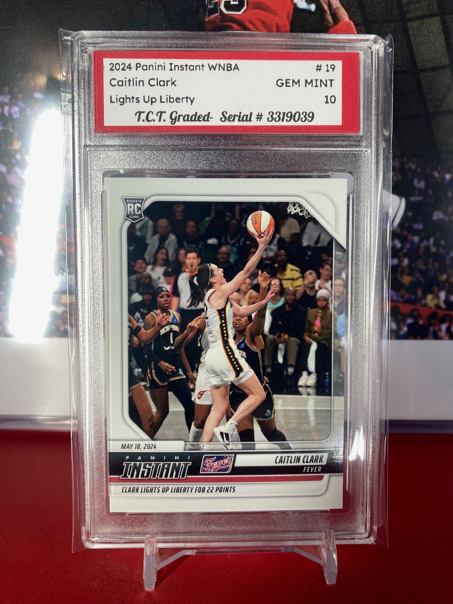 2024 Panini Instant #19 Caitlin Clark Rookie Card T.C.T. Graded GEM MINT 10