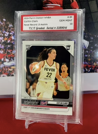 2024 Panini Instant #89 Caitlin Clark Rookie Card Fever Record 13 Assists T.C.T. Graded GEM MINT 10